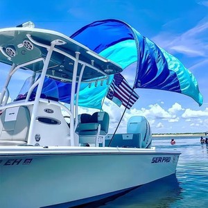 Abri solaire portable à 3-8 places, auvent à vent, en nylon imperméable, avec tiges en alliage d'aluminium, résistant aux UV, tente de plage - Product Image 5