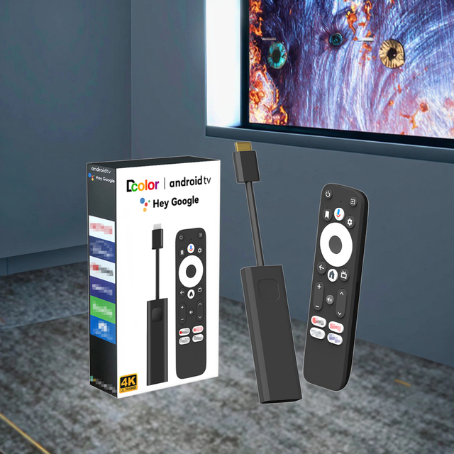 Dcolor Tv Box Ready to Ship GD1 4K Ample Storage Dual WiFi 5G with Google Assistant Amlogoc S905Y4 google Certified TV Stick