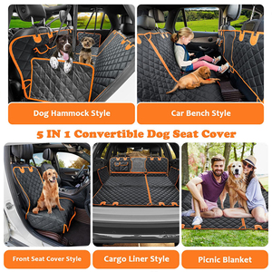Nouvelle housse de siège de voiture amovible 3-en-1 pour chien, protection de siège arrière pour animaux de compagnie, imperméable, anti-salissure, antidérapante, tapis de siège de voiture - Product Image 6