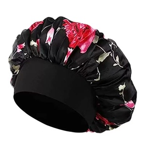 Nouvelle Bonnette <span class=keywords><strong>de</strong></span> <span class=keywords><strong>Nuit</strong></span> en Satin <span class=keywords><strong>de</strong></span> Soie, Chapeau en Satin Convient aux Femmes et aux Hommes aux Cheveux Bouclés, <span class=keywords><strong>Bonnet</strong></span> Élastique à Large Bande Imprimé - Product Image 3