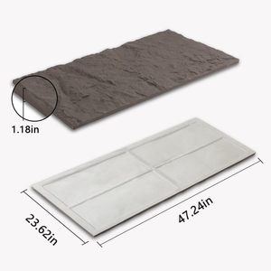 Hafif PU Taş Duvar Paneli Yangına Dayanıklı Su Geçirmez Geometrik Tasarım Yatak Odası Banyo Spor Salonu için - Product Image 2