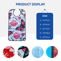 Bavette Réutilisable Imperméable Robuste pour Adultes, Réglable, Anti-Huile, Lavable, Protection de Vêtements pour Personnes Handicapées et Patients