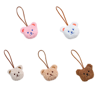 Porte-clés personnalisé en peluche de coton, mini-ours en peluche, dessin animé mignon, jouet animal en peluche personnalisé en gros, pendentif mascotte