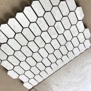 Long hexagone <span class=keywords><strong>gris</strong></span> <span class=keywords><strong>clair</strong></span> pierre naturelle <span class=keywords><strong>carrelage</strong></span> mosaïque 10mm épaisseur pour décoration murale intérieure parquet caractéristique pour projets hôteliers - Product Image 6