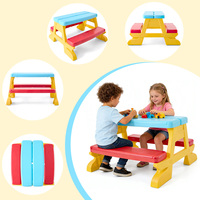 Ensemble table et chaises pliantes en PE pour enfants, écologique, pour intérieur et extérieur, mobilier pour enfants pour la maternelle, la maison de jeux et les attractions
