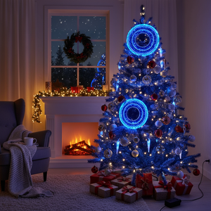 140 luces de Navidad LED con música azul (G)MAS 24PC/CS para decoraciones festivas - Product Image 3