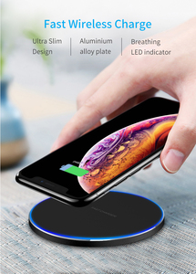 <span class=keywords><strong>Chargeur</strong></span> sans fil rapide universel à <span class=keywords><strong>induction</strong></span>, station de bureau circulaire pour téléphone portable, table de chevet à domicile - Product Image 2