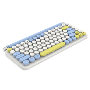 Bàn phím tròn Retro Bàn phím Bluetooth + không dây 2.4G chế độ kép Bàn phím màu 4 kênh 84 phím dễ dàng mang theo bàn phím văn phòng - Product Image 6