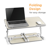 Support pliable pour ordinateur portable, table réglable en hauteur sur 5 niveaux 37 °   Plateau de lit inclinable pour poste de travail à domicile