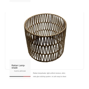 Lampe de table d'intérieur moderne et rustique pour <span class=keywords><strong>bricolage</strong></span> Abat-jour en rotin tissé à la main <span class=keywords><strong>Lustre</strong></span> minimaliste en <span class=keywords><strong>bambou</strong></span> pour salon de thé Utilisation de table creuse au sol - Product Image 2