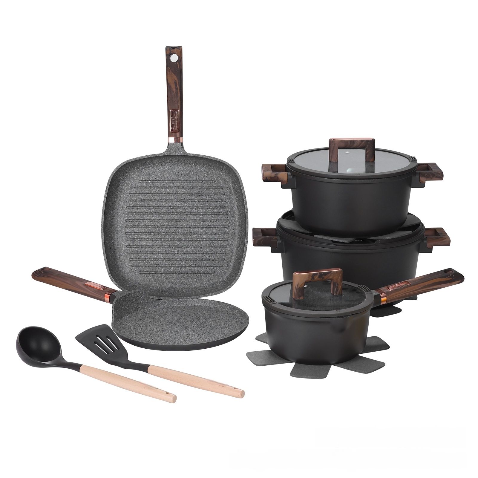 Ensemble noir de 13 pièces (Configuration A)