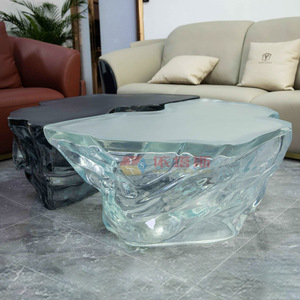 Juego de Mesa de Bar de Resina Transparente, Forma Ovalada YTS 001, Muebles Suaves Personalizados Duraderos - Product Image 3