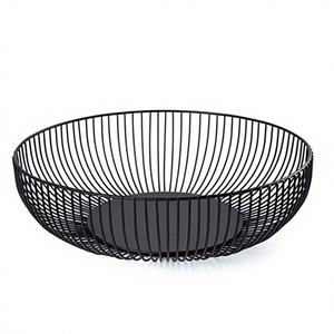 ตะกร้าผลไม้เหล็กทรงเรขาคณิต พร้อมหูจับปรับแต่งได้ สำหรับตกแต่งครัวสมัยใหม่ โต๊ะรับประทานอาหาร จัดเก็บของ และตกแต่งอย่างมีศิลปะ - Product Image 1