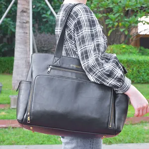 Wholesale OEM fashion Yoga Bag Microfiber leather high quality tote bags women portable handbags