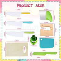 Tablier de couteaux de cuisine pour enfants, 20 pièces, grattoir à gâteaux, éplucheur, ensemble de couteaux de cuisine en bois pour enfants