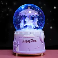 Globes de neige créatifs pour étudiants, modèle Musical en résine, artisanat, bille en cristal, boîtes à musique, vente en gros, 50 pièces