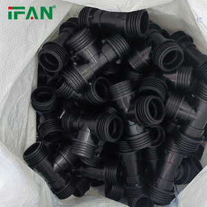 Màu xanh đen phụ kiện đường ống nước HDPE IFAN ISO 4427 bền phụ kiện thủy lợi PN10 PN16 tất cả các kích thước PP nén phụ kiện - Product Image 1