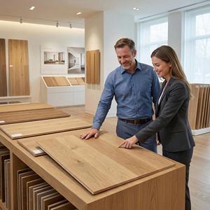 Plancher en bois d'ingénierie en chêne blanc nacré de 7 1/2 po de large, qualité sélectionnée, pour villas - Product Image 3