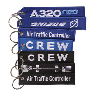 Airbus-etiqueta de avión Pilo <span class=keywords><strong>Kety</strong></span>, Jet Tag Remove Before Flight, tela personalizada, nombre de marca, bordado, llavero, Correa - Product Image 6