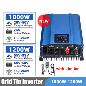 อินเวอร์เตอร์พลังงานแสงอาทิตย์รุ่นใหม่ <span class=keywords><strong>1000W</strong></span> 1200W อินเวอร์เตอร์แบบเชื่อมต่อระบบไฟฟ้า คลื่นไซน์บริสุทธิ์ พร้อมจอ LCD รองรับ Wifi และตัวจำกัดกำลัง - Product Image 1