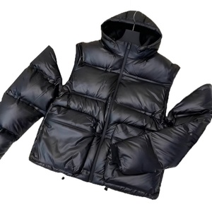 Veste en duvet à capuche décontractée pour homme, nouveau design, broderie personnalisable, impression streetwear, fermeture éclair tricotée - Product Image 6