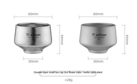 Cangkir Teh Titanium Dinding Ganda 60ml, Ringan, Anti Panas, Perlengkapan Minum Upacara Teh Klasik untuk Rumah