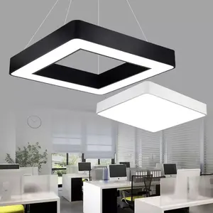 Chandelier Lamp Simple Modern Surface Mounted Hollow Solid Led Suspended Linear Light Led Square Lamp