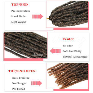 Meilleur Prix – Extensions de Cheveux Synthétiques Noirs Lisses Fausses Locs au Crochet, <span class=keywords><strong>Dreadlocks</strong></span>, Tresses Africaines pour Femmes - Product Image 3