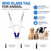 Microchip de Biovidrio con Transpondedor RFID de 134.2kHz FDX-B EM4305, Mini Etiqueta de Identificación para Implante en Animales, Mascotas, Perros, Gatos, Peces