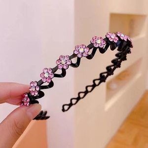 <b>Hot</b> Selling Popular Niche Design Exquisite Rhinestone Flower Hairband Light Luxury Women's Hairbands Fashion Headwear Wholesale - Product Image 4