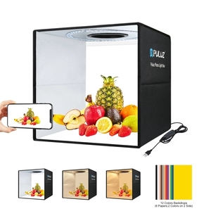 PU5041B 40cm Photo <span class=keywords><strong>Studio</strong></span> Photo Boîte Photographie Soft Box Portable <span class=keywords><strong>Pliant</strong></span> <span class=keywords><strong>Studio</strong></span> Shoot Tente Boîte Kit 12 Couleur <span class=keywords><strong>Fond</strong></span> - Product Image 2
