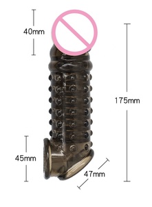 Großhandel elastische wieder verwendbare Kondome für Männer Weiche Silikon Penis Extender Ärmel Penis verlängerung für Mann Sexspielzeug - Product Image 6