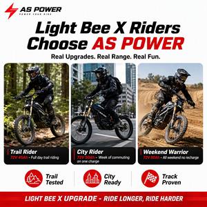 Baterai Kustom untuk Sur-Ron Light Bee X 72V 45Ah 50Ah Paket Baterai Lithium Upgrade Pasang Langsung Plug and Play Jangkauan Lebih Jauh - Product Image 4