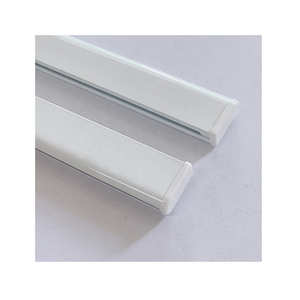 Aluminium Pulverbeschichtetes Weißes Art-Deco-Vorhangschienenprofil Rolloschienen-Unterteil DC-Betrieben 5 Jahre Garantie - Product Image 1