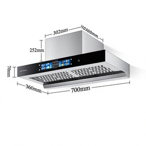 <span class=keywords><strong>Hotte</strong></span> aspirante en acier inoxydable ultra-mince à aspiration supérieure pour appartement de petite taille - Product Image 2