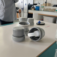 Bouchon compte-gouttes en plastique noir Euro 18mm inviolable insert à vis anti-vol pour bouteilles longue insertion de compte-gouttes