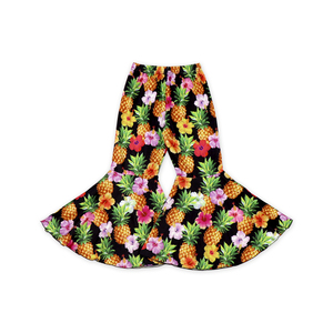 Conjunto de 2 Piezas TZ-033-ZXN con Camiseta de Manga Corta con Estampado de Piña y Pantalones de Campana, Conjunto Floral 2022 - Product Image 4