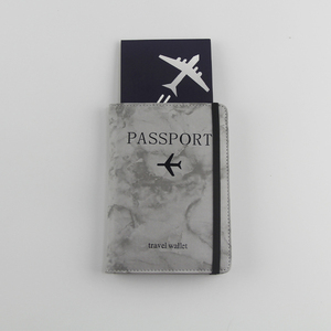 Soporte para pasaporte de PU de cuero a la moda, fundas para tarjetas con bloqueo RFID, funda protectora con ranuras, billetera de viaje, porta pasaporte elástico - Product Image 5