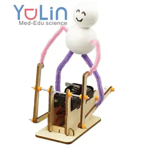 Kit de juguetes para niños de ingeniería científica para clase de escuela primaria Robots de madera para correr Kits de juguetes Juguetes educativos de madera contrachapada