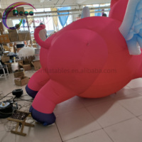 Cochon volant gonflable géant rose pour l'extérieur, pour la publicité