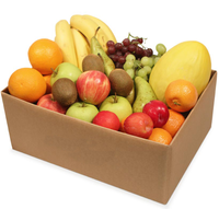 Forêts En Gros Classique Kraft Papier Boîte-Cadeau Pour L'emballage De Fruits Et Légumes Produit Carton Avec Poignée