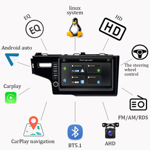 Radio para Auto con Linux de 9 Pulgadas para Honda Fit 3 Th Jazz 2014 2015 2016 2017 2018 2019 <span class=keywords><strong>2020</strong></span>, Reproductor de DVD para Auto con Android Auto y Carplay Inalámbrico - Product Image 3