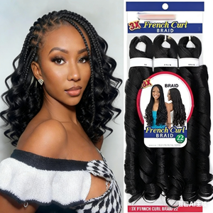 Extensioni <span class=keywords><strong>per</strong></span> <span class=keywords><strong>capelli</strong></span> <span class=keywords><strong>sintetici</strong></span> ad alta temperatura da 225g, Loose Body Wave, Spiral Curl, Crochet Braid, French Curl, trama singola, senza perdita di <span class=keywords><strong>capelli</strong></span> - Product Image 4