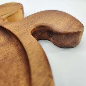 Service d'assiettes rondes service d'assiettes en bois d'acacia service de table couverts en bois avec logo personnalisable vaisselle - Product Image 3