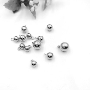 Precio al por mayor: Abalorios de bola redondos de acero inoxidable, accesorios de joyería, abalorios colgantes de bola, abalorios de bola con extremos de oro de 18K - Product Image 4