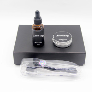 Private Label Vegan Organic Men Bart pflege produkte Set Bart wachstums set Inklusive Bartöl Balsam <span class=keywords><strong>Roller</strong></span> - Product Image 1