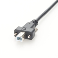 Câble USB 2.0 A mâle vers B mâle à verrouillage par vis avec blindage tressé et gaine en PVC pour utilisation avec caméra industrielle