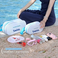 Sac de natation portable, trousse de toilette spécifique à la natation, pochette étanche en PVC à motif de dessin animé, sac de sport et de fitness à ouverture facile