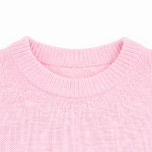 Pull en mohair moelleux personnalisé avec logo, jacquard, pour homme, tricoté, pull d'hiver, fabricant de vêtements en tricot, pull en tricot rose à manches longues pour homme - Product Image 4