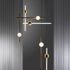 モダンミニマリストデザイナー長ベッドサイドペンダントライトシンプルクリエイティブ水平垂直コンビネーションミドル用シャンデリア - Product Image 3